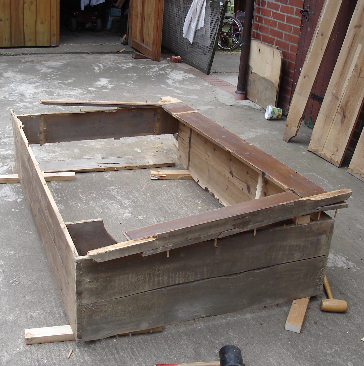 Restaurierung Dielenschrank